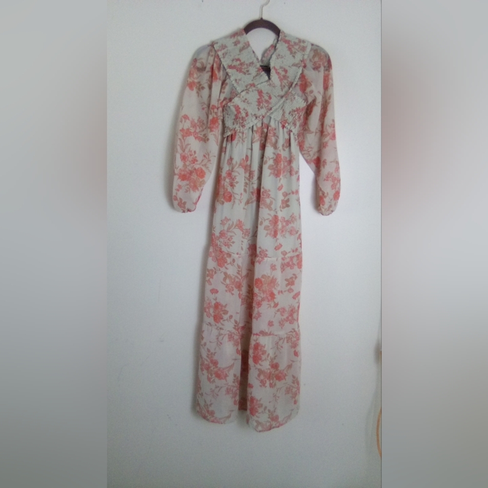 FOREVER 21 Floral Maxi Dress SIZE MEDIUM 26BUST 25 WAIST 54 LENGTH - Picture 3 of 8